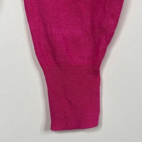 2/$30 ZARA V-Neck Crop Cardigan Small Fuchsia Button Front Long Sleeve #6096 - Picture 6 of 13